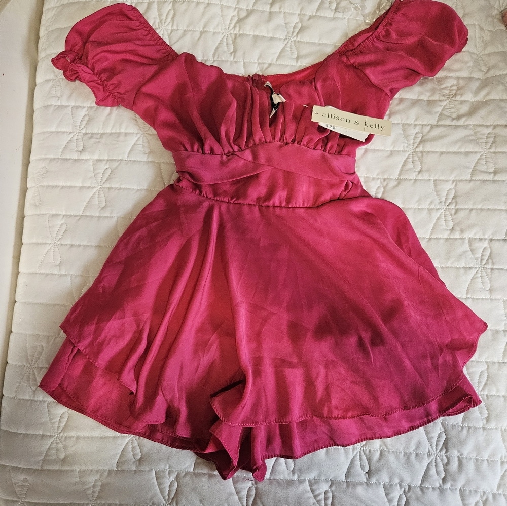 Allison & Kelly Hot Pink L Jumpsuit